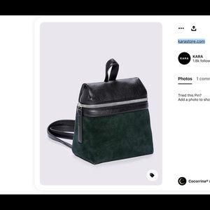 Kara Green Suede Backpack